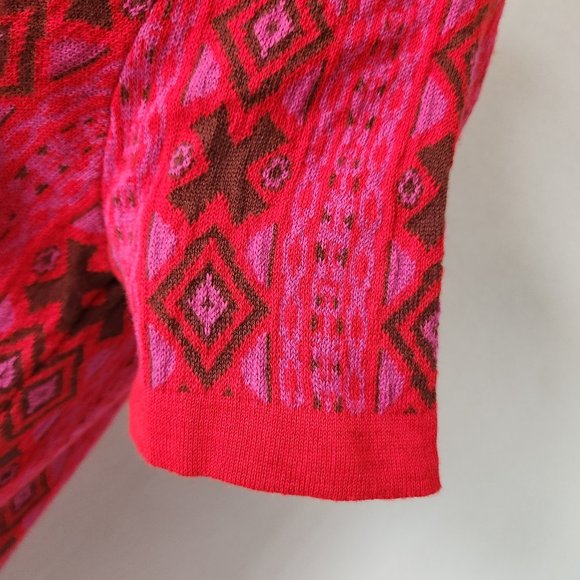 Free People Kitt Mini Sweater Dress Collar Short Sleeve Wool Blend Red - Picture 9 of 13